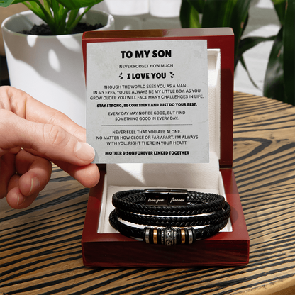 To My Son Love You Forever Bracelet – Meaningful Gift from Mom or Dad for Son