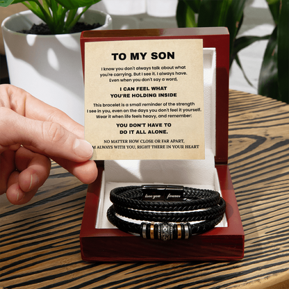 To My Son Bracelet – Love You Forever Gift from Mom or Dad