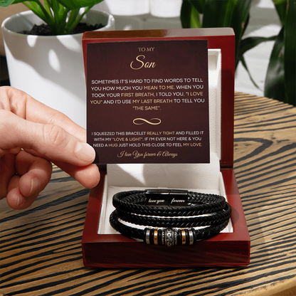 To My Son Necklace – Gift from Mom or Dad with Message