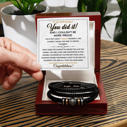 Graduation Gift For Men, Love You Forever Bracelet