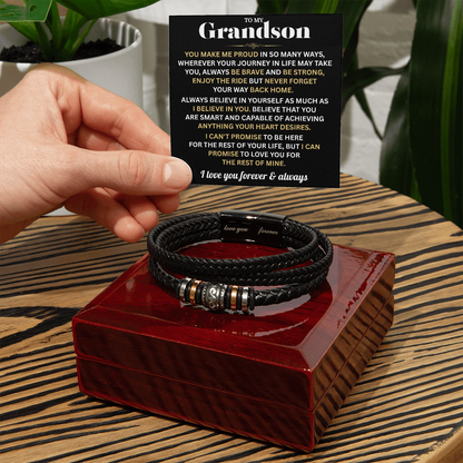 To My Grandson Bracelet – Pages of My Life, Love You Forever