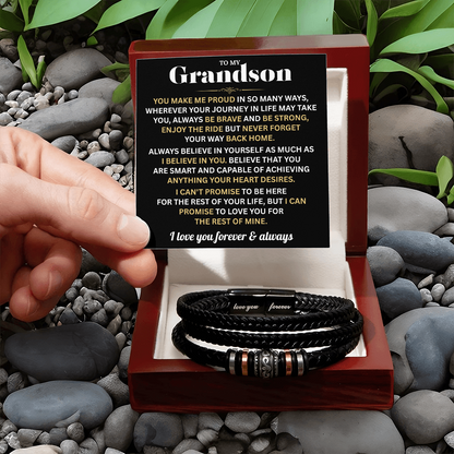 To My Grandson Bracelet – Pages of My Life, Love You Forever
