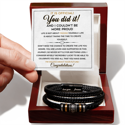 Graduation Gift For Men, Love You Forever Bracelet