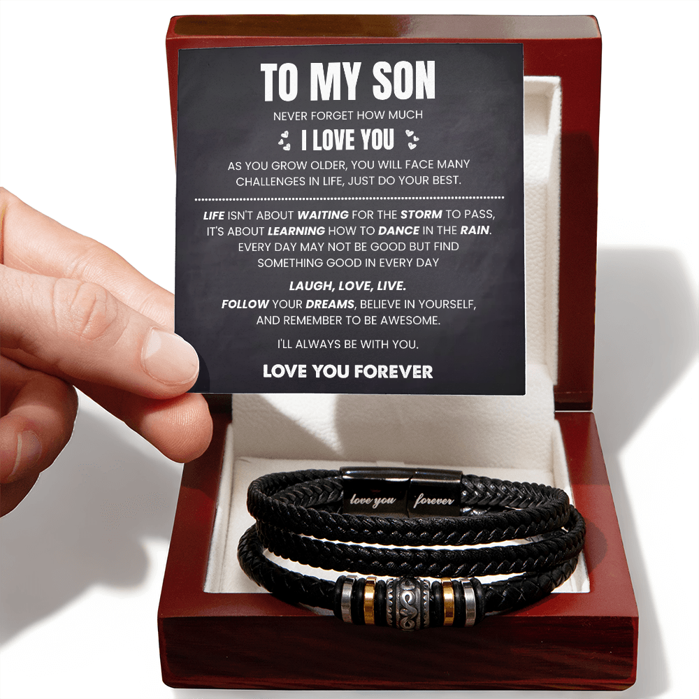 Forever Connected To My Son Bracelet - Gifts For Son