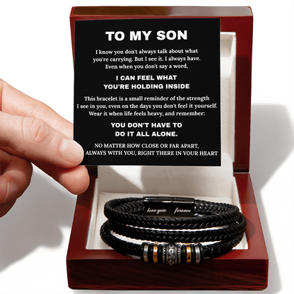 To My Son Love You Forever Bracelet - Gift From Mom or Dad