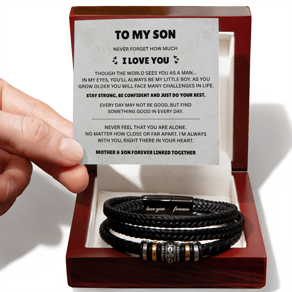 To My Son Love You Forever Bracelet – Meaningful Gift from Mom or Dad for Son