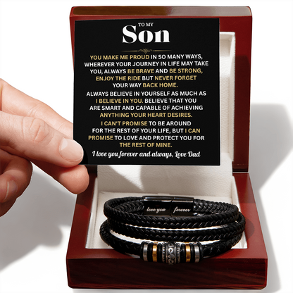 To My Son Bracelet From Dad. Love You Forever Bracelet