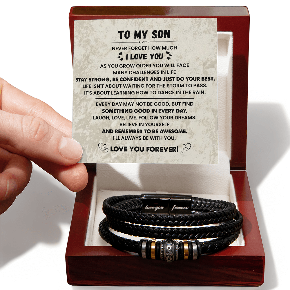 Son Bracelet Gift – Love You Forever Inspirational Bracelet from Mom or Dad