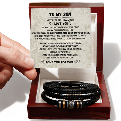 Son Bracelet Gift – Love You Forever Inspirational Bracelet from Mom or Dad