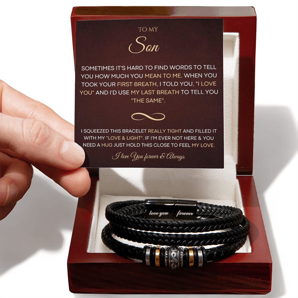 To My Son Necklace – Gift from Mom or Dad with Message