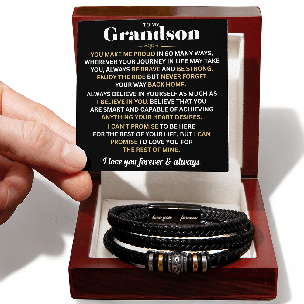 To My Grandson Bracelet – Pages of My Life, Love You Forever