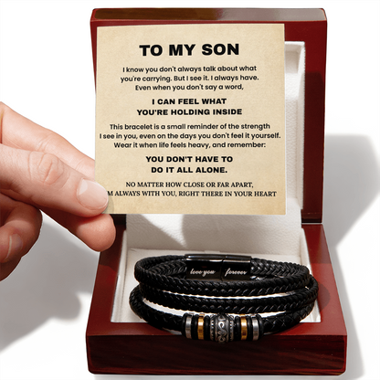 To My Son Bracelet – Love You Forever Gift from Mom or Dad