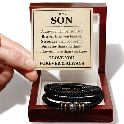 To My Son Bracelet – Inspirational Gift for Son from Mom or Dad