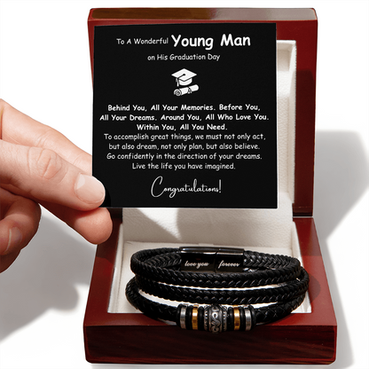 High School College Graduation Gifts To A Wonderful Young Man - Love You Forever Bracelet