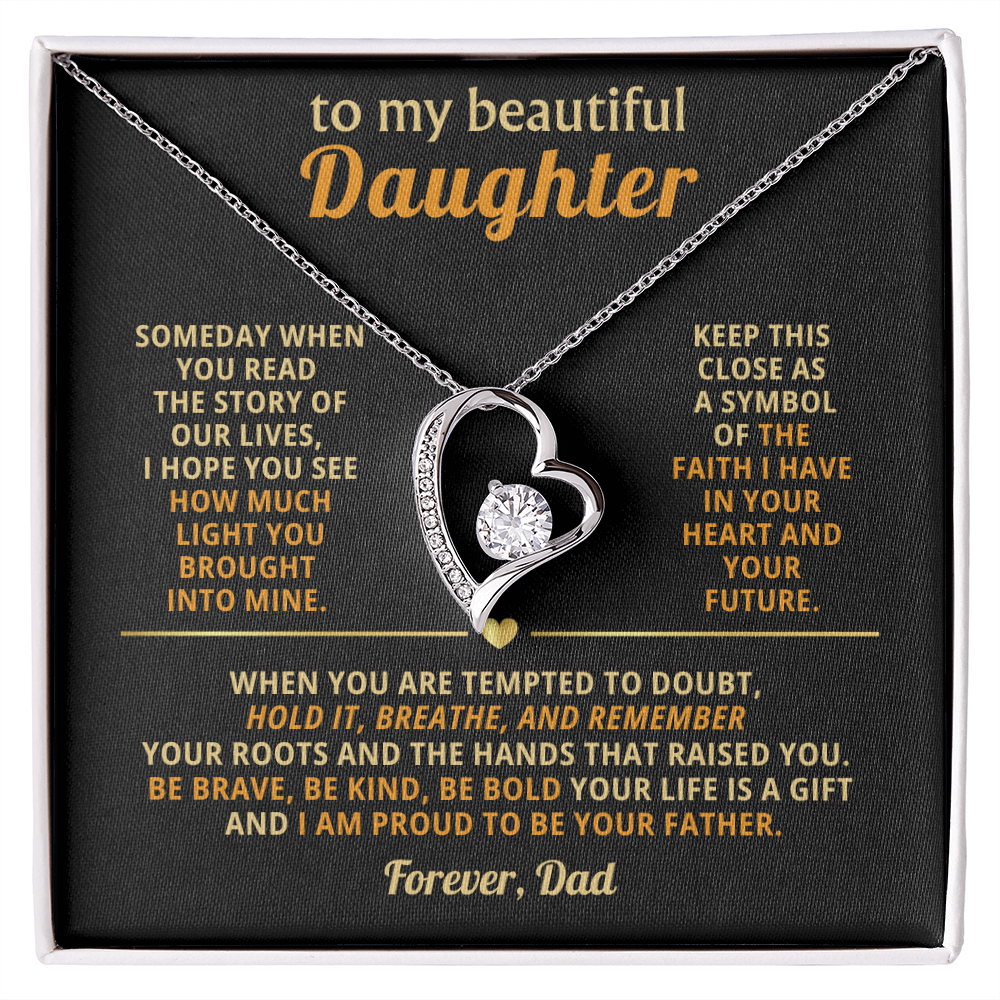Meaningful Gift for Daughter - I Am So Proud of You - Forever Love Necklace