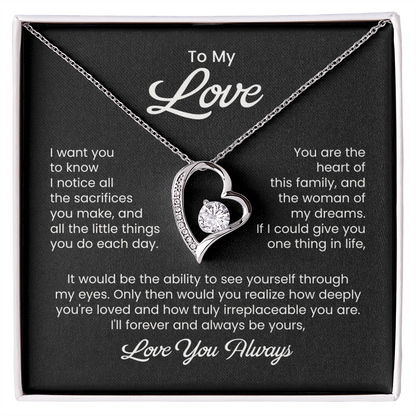 Necklace for Wife From Husband, Anniversary Gifts, Christmas, Birthday Jewelry Gifts for Wife