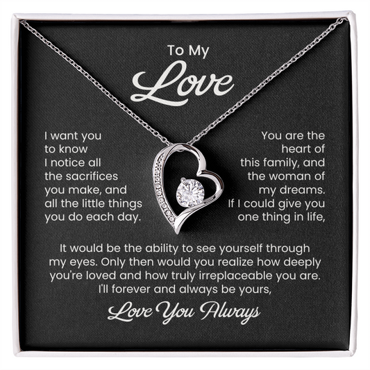 Necklace for Wife From Husband, Anniversary Gifts, Christmas, Birthday Jewelry Gifts for Wife