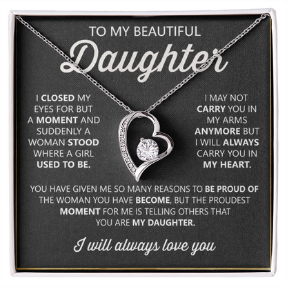 To My Daughter Necklace – Heartfelt Gift from Mom or Dad