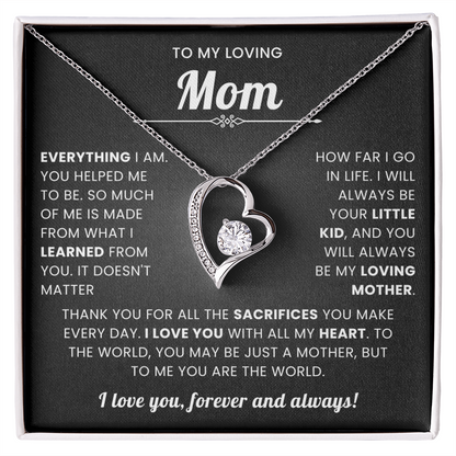 To My Mom Necklace Gifts Meaningful Gift to Mom From Son