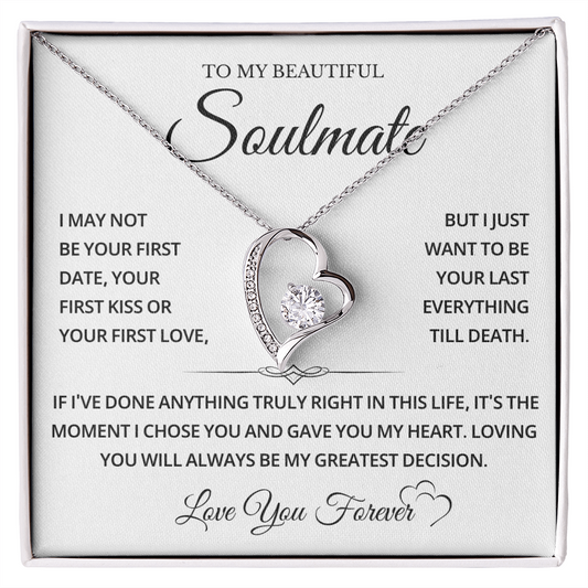 To My Wife Necklace From Husband, Necklace for Girlfriend, Soulmate Gifts for Her