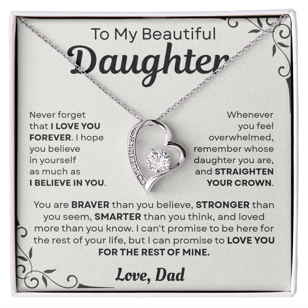 To My Daughter Necklace – Special Keepsake Gift from Loving Dad