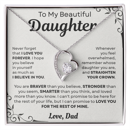 To My Daughter Necklace – Special Keepsake Gift from Loving Dad