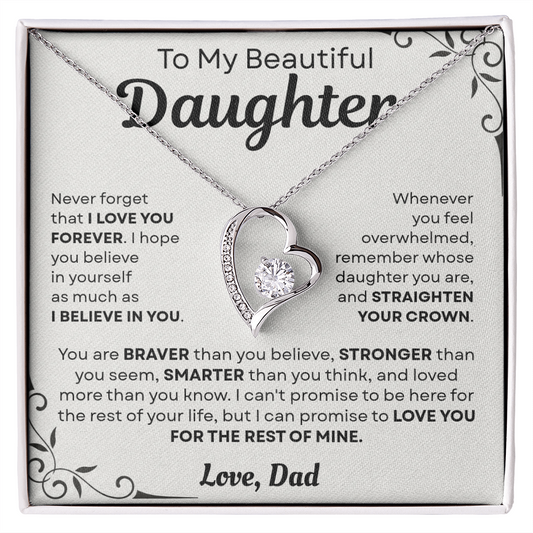 To My Daughter Necklace – Special Keepsake Gift from Loving Dad