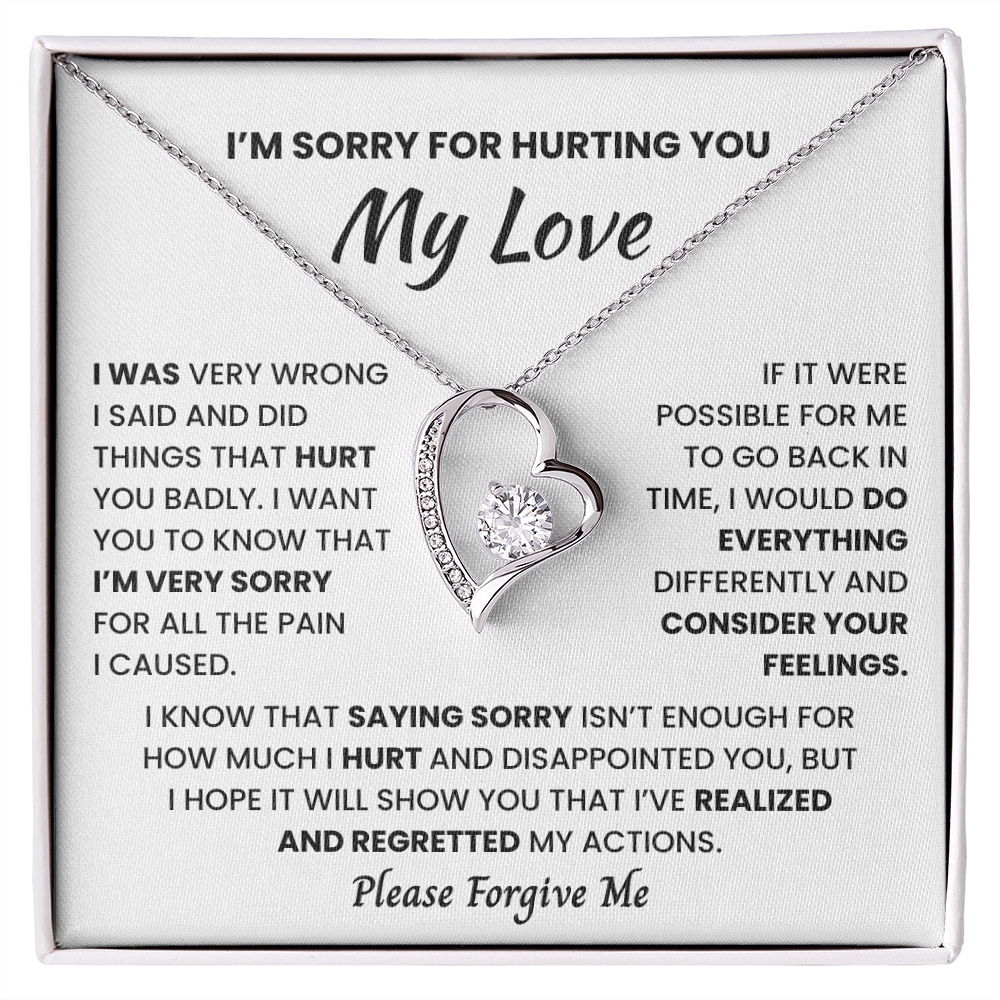 I'm Sorry Necklace – Heartfelt Apology Gift Necklace for Her