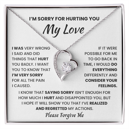 I'm Sorry Necklace – Heartfelt Apology Gift Necklace for Her