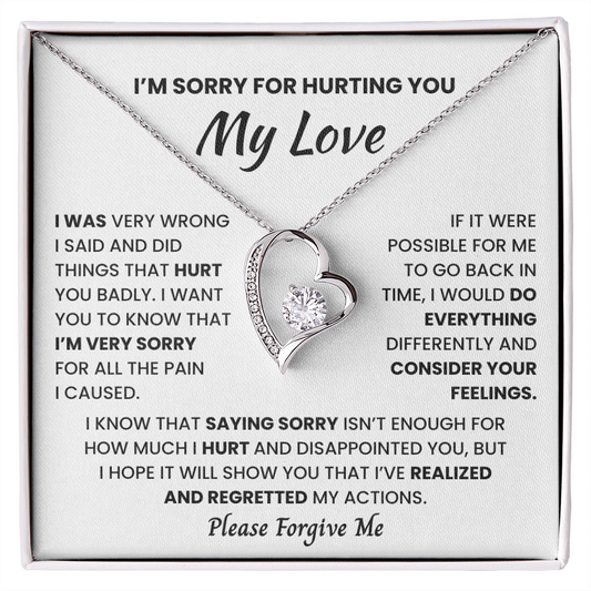 I'm Sorry Necklace – Heartfelt Apology Gift Necklace for Her
