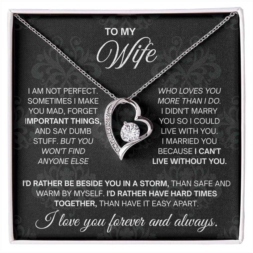 To My Beautiful Wife, You Are the Calm in My Busy Mind - Forever Love Necklace