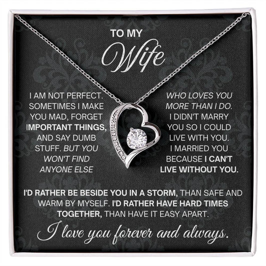 To My Beautiful Wife, You Are the Calm in My Busy Mind - Forever Love Necklace
