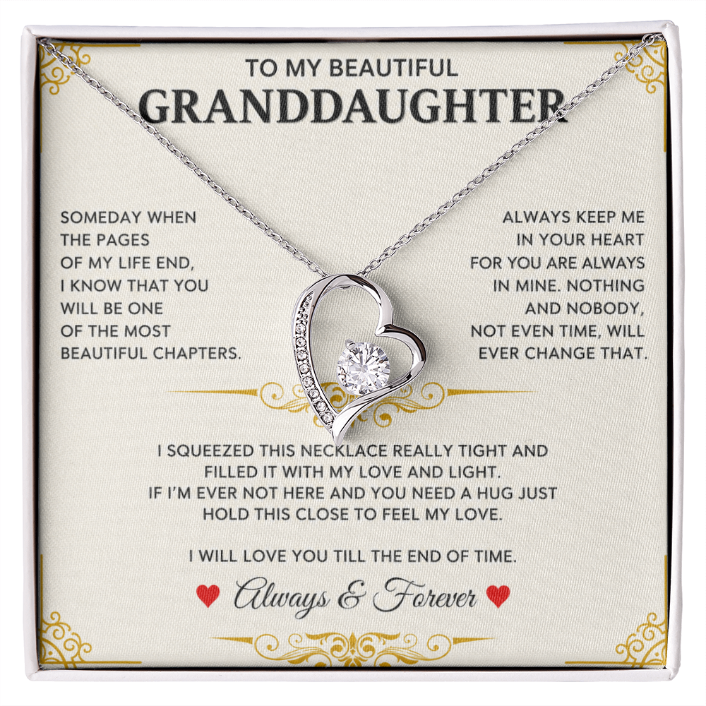 To My Granddaughter Keep This Close and Remember How Much You Are Loved Heartfelt Gift