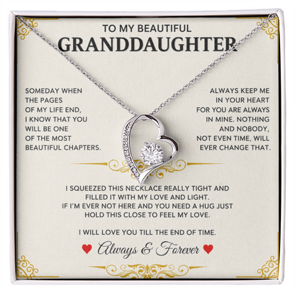 To My Granddaughter Keep This Close and Remember How Much You Are Loved Heartfelt Gift