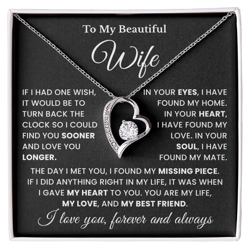 Necklace for Wife From Husband, Valentines Wedding Anniversary Gifts for Wife