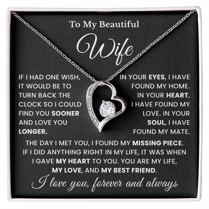 Necklace for Wife From Husband, Valentines Wedding Anniversary Gifts for Wife