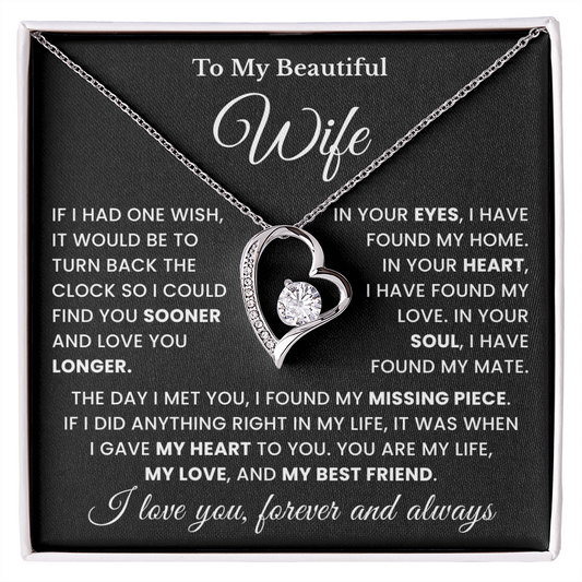 Necklace for Wife From Husband, Valentines Wedding Anniversary Gifts for Wife