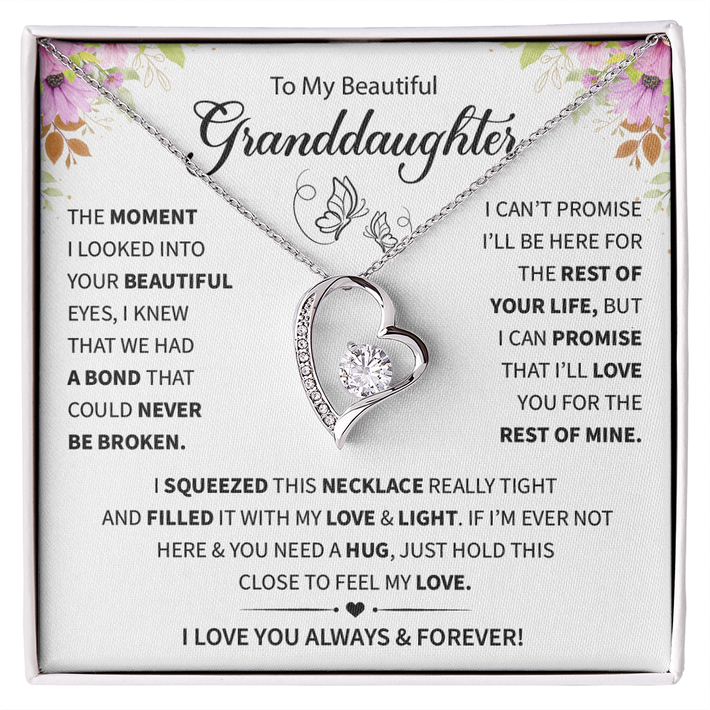 To My Beautiful Granddaughter - Always Keep Me in Your Heart - Necklace