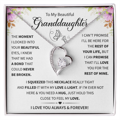 To My Beautiful Granddaughter - Always Keep Me in Your Heart - Necklace