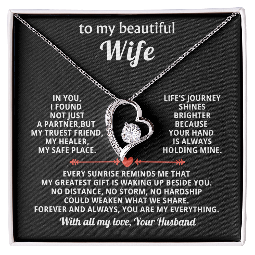 Gift For Wife - Thank You For Being A Great Life Partner - Forever Love Necklace