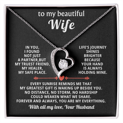 Gift For Wife - Thank You For Being A Great Life Partner - Forever Love Necklace