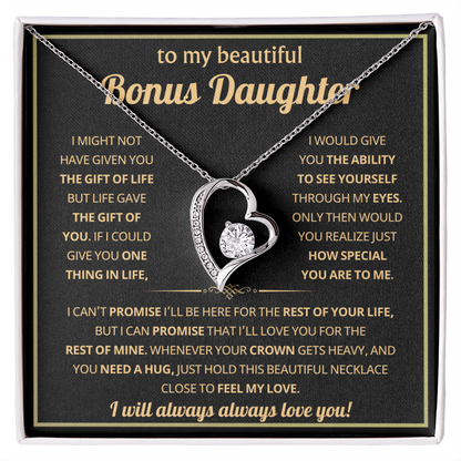 Bonus Daughter Gifts from Stepdad Stepmom With Heartfelt Message & Gift Box