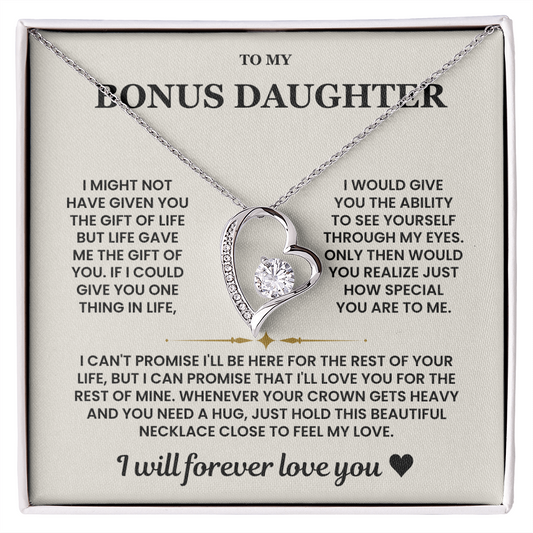 Bonus Daughter Gifts From Stepdad Stepmom With Heartfelt Message & Gift Box