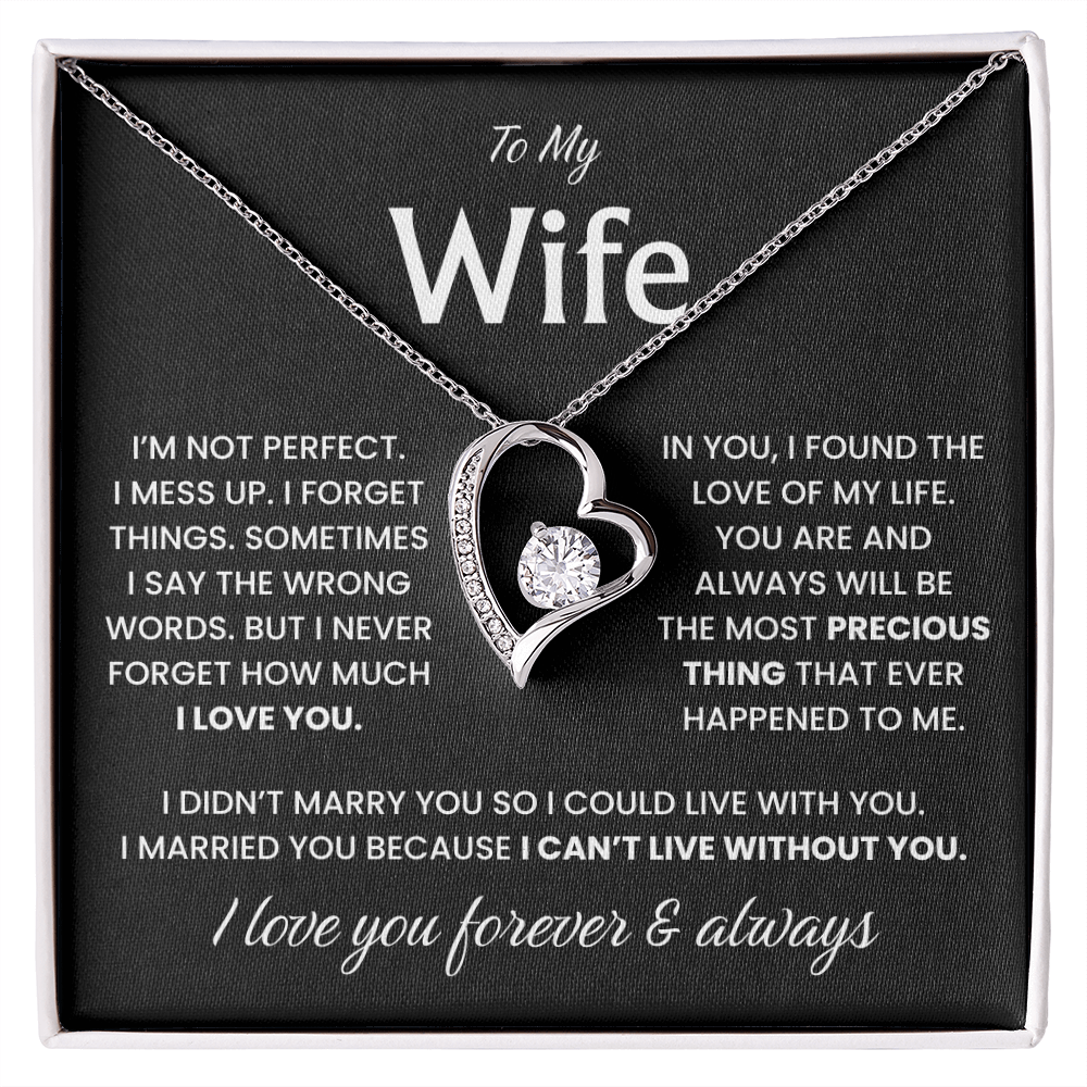 To My Wife Gifts For Her - Forever Love Necklace