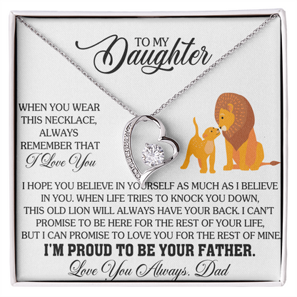To My Daughter - You Have My Heart - Forever Love Necklace