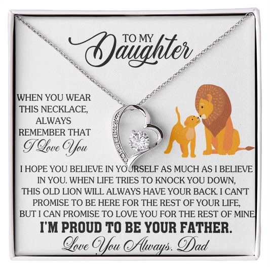 To My Daughter - You Have My Heart - Forever Love Necklace