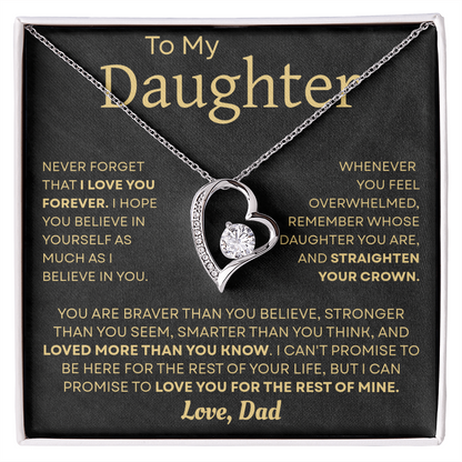 To My Daughter Necklace – Heartfelt Gift from Dad to Daughter