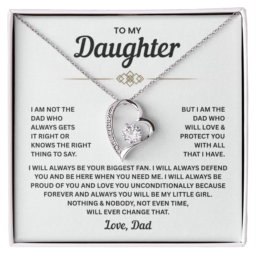 To My Beautiful Daughter Necklace – Forever Love Necklace | Sentimental Gift from Mom
