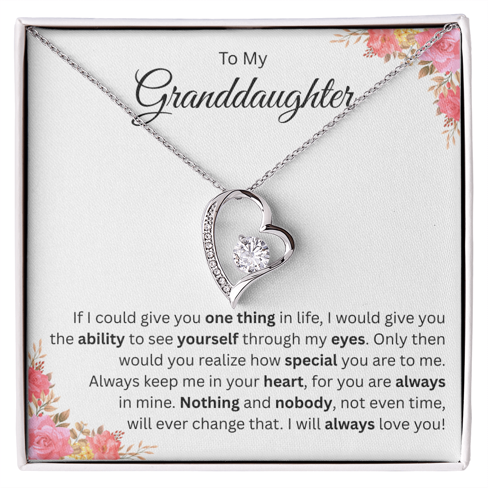 To My Beautiful Granddaughter Necklace From Grandma and Grandpa
