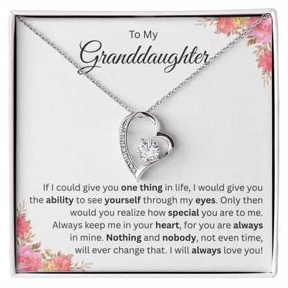 To My Beautiful Granddaughter Necklace From Grandma and Grandpa